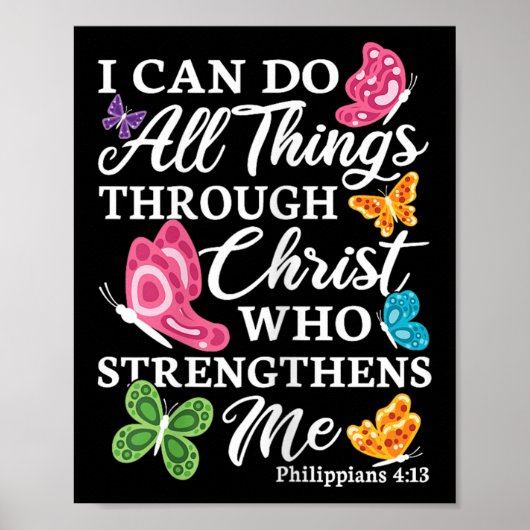 Poster I Can Do All Things Through Christ Who Strengthens (Devant)