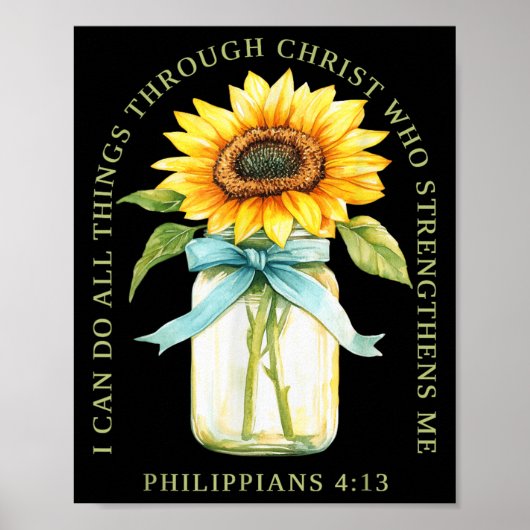 Poster I Can Do All Things Through Christ Who Strengthens (Devant)