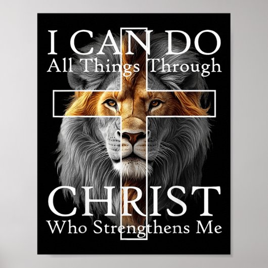 Poster I Can Do All Things Through Christ Who Strengthens (Devant)