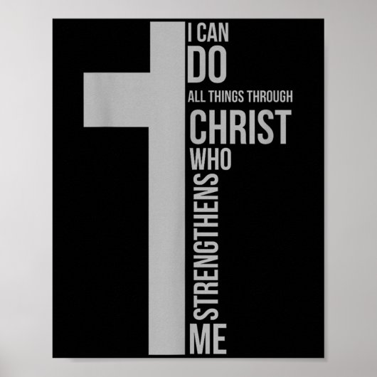 Poster I Can Do All Things Through Christ Who Strengthens (Devant)