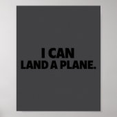 Poster I Can Land A Plane Tee  (Devant)