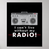 Poster I Can't Live Without My Radio (Devant)
