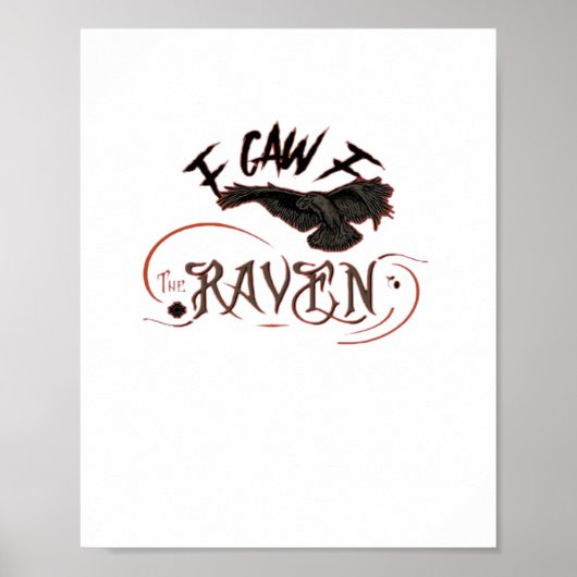 Poster I Caw The Raven Gothic Raven Art Horror Design Ess (Devant)