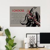 Poster I Choose Motivational Spartan (Bureau à domicile)