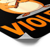 Poster I Choose Violence Funny Hamster Graphic (Coin)