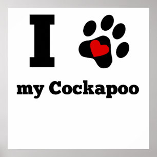 Poster I coeur mon Cockapoo