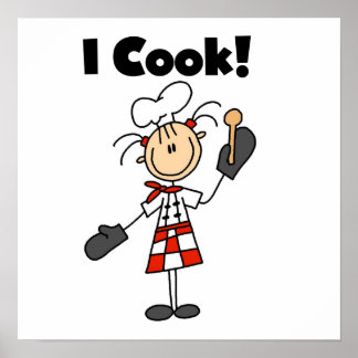 Poster I Cook - Chef femme