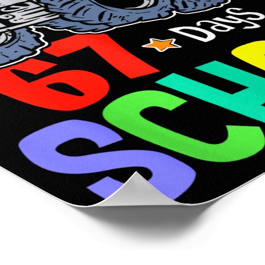 Poster I Crushed 67th Day Of School Monster Truck 67 Days (Coin)