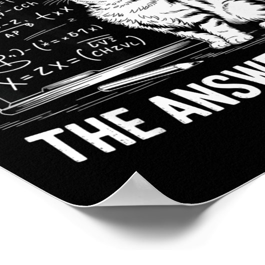 Poster I Did Math The Answer Is Cat Mathematics Funny Mat (Coin)