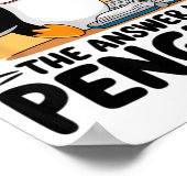 Poster I Did The Math The Answer Is Penguin Funny Math Te (Coin)