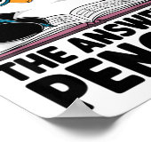 Poster I Did The Math The Answer Is Penguin Funny Math Te (Coin)