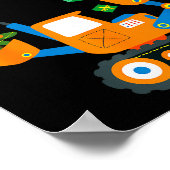 Poster I Dig Christmas Excavator Construction Boys Toddle (Coin)