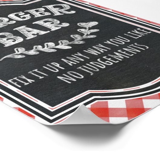 Poster I Do BBQ Couple's Coed Engagement Party Burger Bar (Coin)