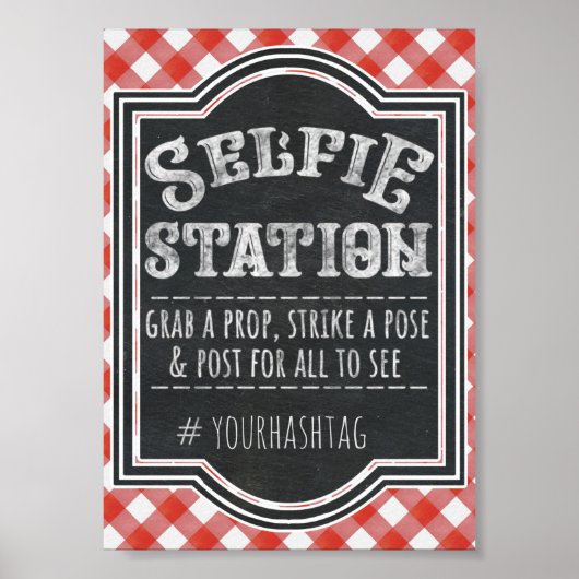 Poster I Do BBQ Couple's Coed Engagement Party Selfie (Devant)