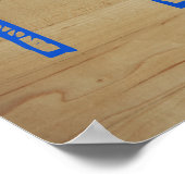 Poster I DO BBQ Floral Bois Monogramme Fiançailles Bienve (Coin)