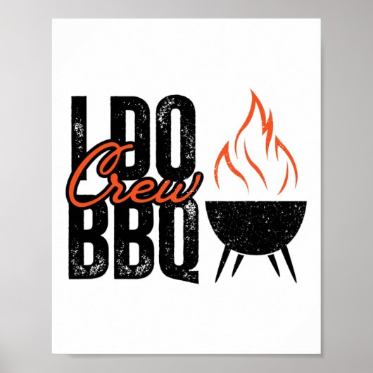 Poster I Do Bbq Party Correspondant Mariage Crew Byrbecue (Devant)