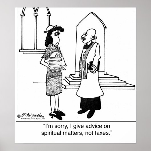 Poster I Don’t Advice on Taxes (Devant)