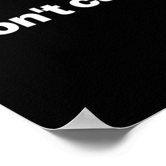 Poster I Don't Care Long Sleeve  (Coin)