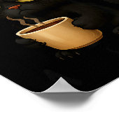 Poster I Don't Do Mornings Funny Quote Black Cat Lover Gi (Coin)