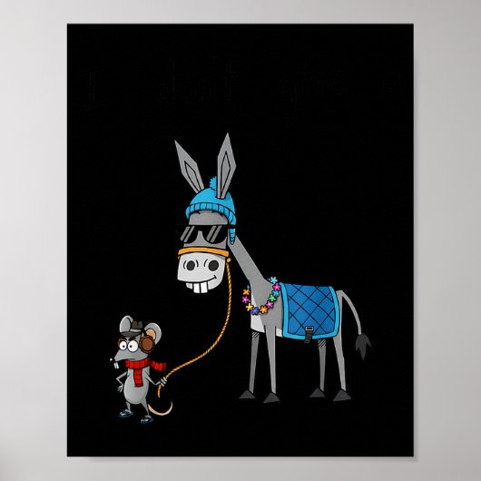 Poster I Don't Give A Rats S Azz Mouse Funny Animal  (Devant)