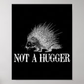 Poster I Don't Hug Apparel Funny Introvert Rcune Tee - Un (Devant)