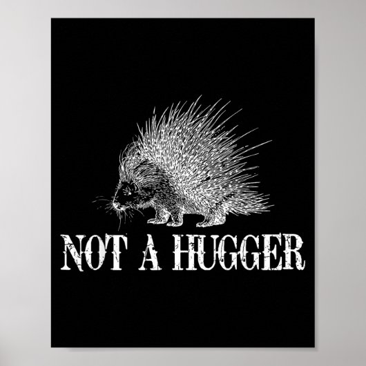 Poster I Don't Hug Apparel Funny Introvert Rcune Tee - Un (Devant)