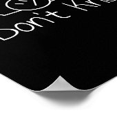 Poster I Don't Know Hand Drawn Shrug Funny Men Women Long (Coin)