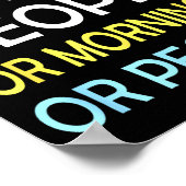 Poster I Don't Like Morning People Sarcastic Funny Mornin (Coin)