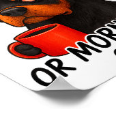 Poster I Don't Like Morning People Sarcastic Rottweiler M (Coin)