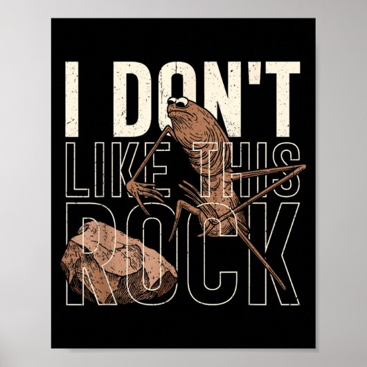 Poster I Don't Like This Rock Marcus The Worm Meme Funny (Devant)