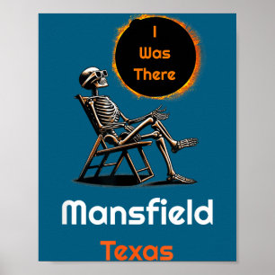 Poster I Éclipse Solaire Mansfield Texas Là