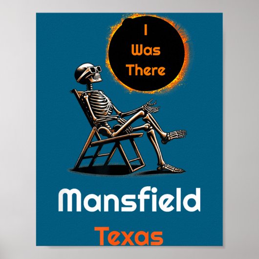 Poster I Éclipse Solaire Mansfield Texas Là (Devant)