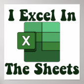 Poster I Excel Dans Les Feuilles - Excel Spreadsheet Love (Devant)