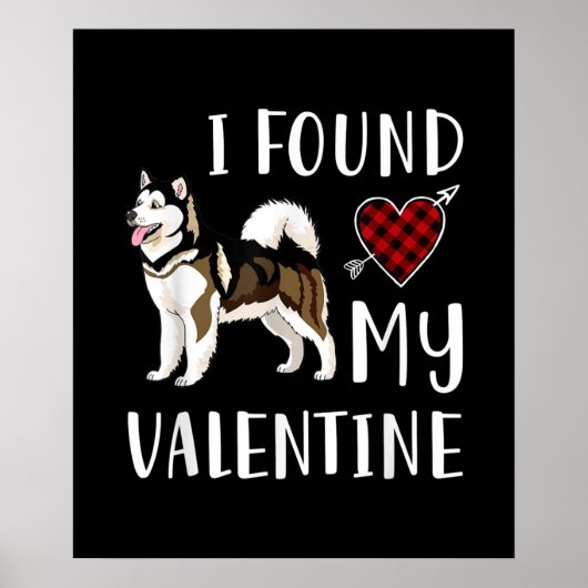 Poster I Found My Valentin | Husky Lover (Devant)