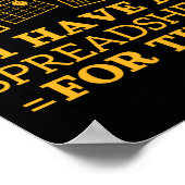 Poster I Have A Spreadsheet For That Funny Accountant  (Coin)