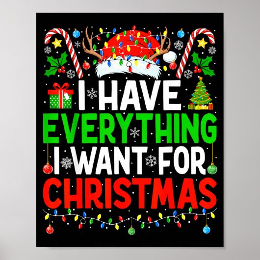 Poster I Have Everything I Need Couples Pajamas Christmas (Devant)