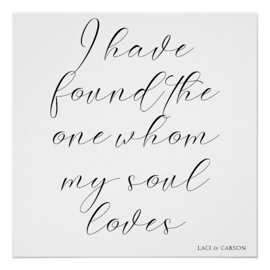 Poster "I Have Found The One" Wedding Backdrop Banner  (Devant)