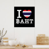 Poster I Heart (Amour) Baht (Cuisine)