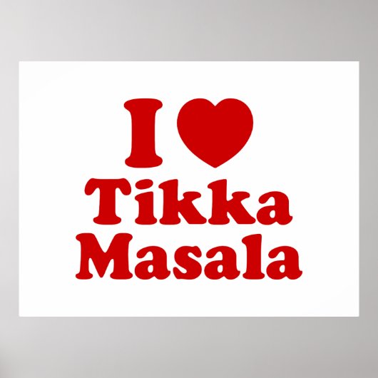 Poster I Heart (Amour) Tikka Masala (Devant)