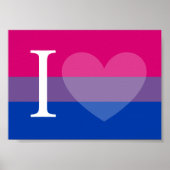 Poster I Heart (Bisexual Pride) (Devant)