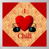 Poster I Heart Chili (Devant)