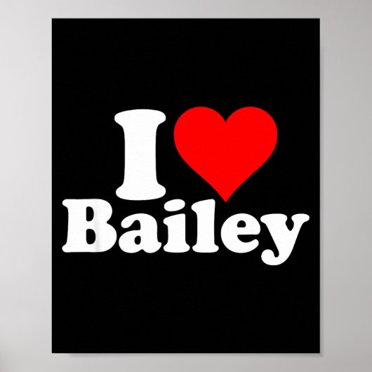 Poster I Heart Love Bailey (Devant)