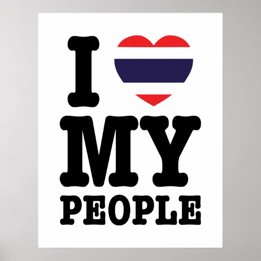Poster I Heart (Love) My Thai People (Devant)