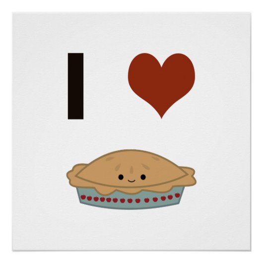 Poster I heart (love) Pie (Devant)