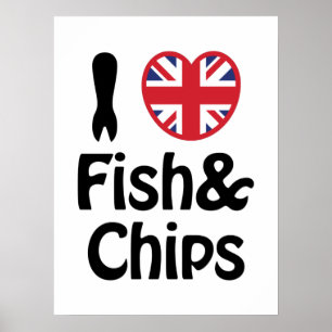 Poster I Heart [Love] Poisson & Chips