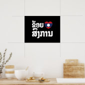 Poster I Heart (love) Songkan Laotian Language (Cuisine)