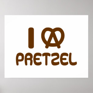 Poster I Heart Pretzel