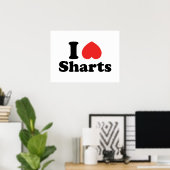 Poster I Heart Sharts (Bureau à domicile)