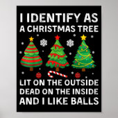 Poster I Identify As A Christmas Tree Lit On The Outside (Devant)