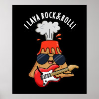 I Lava Rock Et Roulez Funny Volcano Pun Dark BG